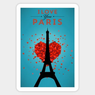 I Love You Paris Sticker